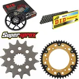 Kettensatz Stealth gold für: KTM SX200 00-06 14-45-112 DID520 Clip