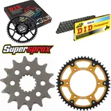 Chain Kit Stealth gold for: KTM EXC250 Racing 07-15/EXC4 14-50-116 DID520 Clip