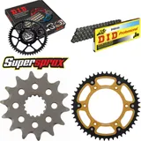 Kettensatz Stealth gold für: KTM SX150 15-15/EXC250 Racin 14-48-120 DID520 Clip
