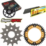 Kettensatz Stealth gold für: KTM EXC250 Enduro 07-10 14-40-112 DID520 Clip