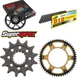 Kettensatz Stealth gold für: Gas Gas EC125 97-99 13-52-118 DID520 Clip