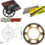 Kettensatz Stealth gold für: Gas Gas EC125 03-12 13-51-114 DID520VX3 Endlos