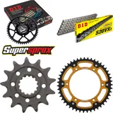 Kettensatz Stealth gold für: Gas Gas EC250 97-99 13-47-116 DID520VX3 Niet
