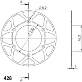 Edge-Disc Supersprox 428/48t red ACD184448RED