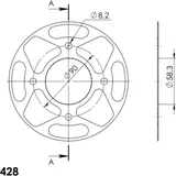 Edge-Disc Supersprox 428/45Z blau ACD80345BLU Edge-Disc Supersprox 428/45Z blau ACD80345BLU
