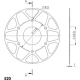 Edge-Disc Supersprox 520/44Z silber ACD90544SLV