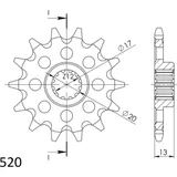 Front Sprocket Supersprox 520/13t