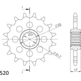Front Sprocket Supersprox 520/17t