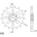 Front Sprocket Supersprox 520/17t 21507-17