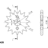 Front Sprocket Supersprox 428/14t 22110-14