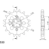 Front Sprocket Supersprox 530/16t 20503-16