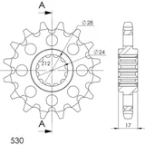 Front Sprocket Supersprox 530/14t