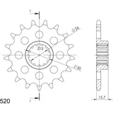 Ritzel Supersprox 520/16Z 20604-16