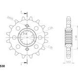 Silent Front Sprocket Supersprox 530/16t