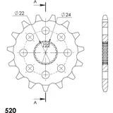 Ritzel Supersprox 520/15Z 61201-15