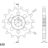 Front Sprocket Supersprox 630/15t 24800-15 Front Sprocket Supersprox 630/15t 24800-15