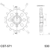 Front Sprocket Supersprox 530/15t 21501-15 Front Sprocket Supersprox 530/15t 21501-15