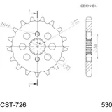 Front Sprocket Supersprox 530/14t 46601-14