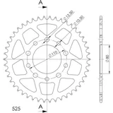 Alu-Rear Sprocket / Chain Wheel Supersprox 525/45t black