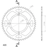 Alu-Rear Sprocket / Chain Wheel Supersprox 420/56t black