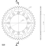 Alu-Rear Sprocket / Chain Wheel Supersprox 520/48t blue 13323AB48 Alu-Rear Sprocket / Chain Wheel Supersprox 520/48t blue 13323AB48