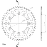 Alu-Rear Sprocket / Chain Wheel Supersprox 520/49t blue 13323AB49