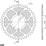 Alu-Rear Sprocket / Chain Wheel Supersprox 520/44t orange