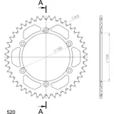 Alu-Rear Sprocket / Chain Wheel Supersprox 520/44t green