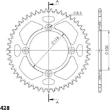 Alu-Rear Sprocket / Chain Wheel Supersprox 428/50t black 17105AK50