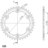 Alu-Rear Sprocket / Chain Wheel Supersprox 525/38t black 72401AK38 Alu-Rear Sprocket / Chain Wheel Supersprox 525/38t black 72401AK38