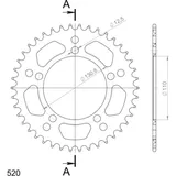 Alu-Rear Sprocket / Chain Wheel Supersprox 520/42t blue 36701AB42 Alu-Rear Sprocket / Chain Wheel Supersprox 520/42t blue 36701AB42