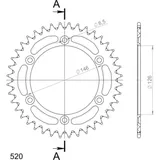 Alu-Kettenrad Supersprox 520/40Z gold