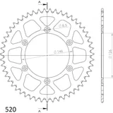 Alu-Kettenrad Supersprox 520/51Z silber 15203AV51 Alu-Kettenrad Supersprox 520/51Z silber 15203AV51