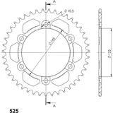 Alu-Rear Sprocket / Chain Wheel Supersprox 525/43t black 12603AK43