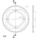 Alu-Kettenrad Supersprox 428/50Z silber 72200AV50 Alu-Kettenrad Supersprox 428/50Z silber 72200AV50