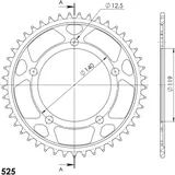 Stahl-Kettenrad Supersprox 525/45Z schwarz 14508-45 Stahl-Kettenrad Supersprox 525/45Z schwarz 14508-45
