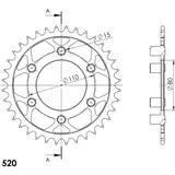 Steel-Rear Sprocket / Chain Wheel Supersprox 520/36t black 30019-36