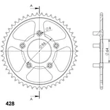 Steel-Rear Sprocket / Chain Wheel Supersprox 428/50t black 30232-50