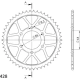 Steel-Rear Sprocket / Chain Wheel Supersprox 428/50t black 30471-50