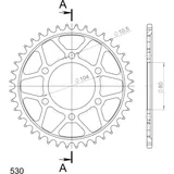 Steel-Rear Sprocket / Chain Wheel Supersprox 530/40t black 16604-40