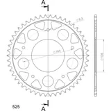 Steel-Rear Sprocket / Chain Wheel Supersprox 525/50t black