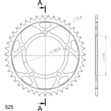 Stahl-Kettenrad Supersprox 525/43Z schwarz 35700-43