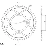 Stahl-Kettenrad Supersprox 520/48Z schwarz 71307-48