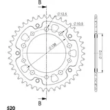 Stealth-Kettenrad Supersprox 520/42Z rot 10509R42