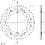 Stealth-Rear Sprocket / Chain Wheel Supersprox 530/45t green
