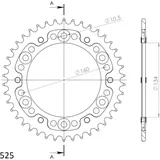 Stealth-Kettenrad Supersprox 525/42Z schwarz 10617K42