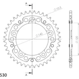 Stealth-Kettenrad Supersprox 530/40Z gold 86603S40
