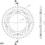 Stealth-Kettenrad Supersprox 530/41Z gold 86603S41