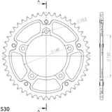 Stealth-Rear Sprocket / Chain Wheel Supersprox 530/45t black 86603K45 Stealth-Rear Sprocket / Chain Wheel Supersprox 530/45t black 86603K45