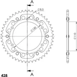 Stealth-Rear Sprocket / Chain Wheel Supersprox 428/48t gold